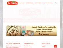 Tablet Screenshot of ourfamilyfoods.com